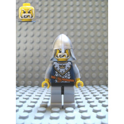 Fantasy Era - Crown Knight Scale Mail with Crown, Helmet with Neck Protector, White Moustache and Beard – ЗАМЪЦИ