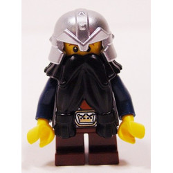 Fantasy Era - Dwarf, Black Beard, Metallic Silver Helmet with Studded Bands, Dark Blue Arms – ЗАМЪЦИ