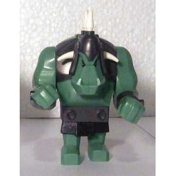 Fantasy Era - Troll, Sand Green with Pearl Dark Gray Armor and 5 White Horns – ЗАМЪЦИ