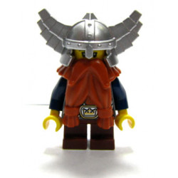 Fantasy Era - Dwarf, Dark Orange Beard, Metallic Silver Helmet with Wings, Dark Blue Arms – ЗАМЪЦИ