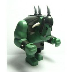 Fantasy Era - Troll, Sand Green with Pearl Dark Gray Armor, 2 White Horns and 3 Pearl Light Gray Horns – ЗАМЪЦИ