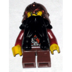 Fantasy Era - Dwarf, Black Beard, Copper Helmet with Studded Bands, Dark Red Arms – ЗАМЪЦИ
