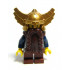 Fantasy Era - Dwarf, Dark Brown Beard, Metallic Gold Helmet with Wings, Dark Blue Arms – ЗАМЪЦИ