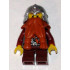 Fantasy Era - Dwarf, Dark Orange Beard, Metallic Silver Helmet with Studded Bands, Dark Red Arms – ЗАМЪЦИ