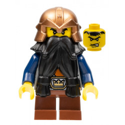 Fantasy Era - Dwarf, Black Beard, Copper Helmet with Studded Bands, Dark Blue Arms – ЗАМЪЦИ