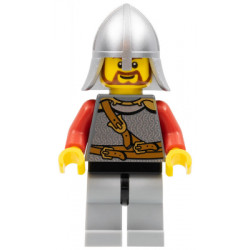 Kingdoms - Lion Knight Scale Mail with Chest Strap and Belt, Helmet with Neck Protector, Brown Beard Rounded – ЗАМЪЦИ