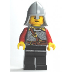 Kingdoms - Lion Knight Scale Mail with Chest Strap and Belt, Helmet with Neck Protector, Stubble Smile (Dual Sided Head) – ЗАМЪЦИ