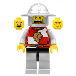 Kingdoms - Lion Knight Quarters, Helmet with Broad Brim, Vertical Cheek Lines, Mouth Closed / Mouth Open Scared Pattern – ЗАМЪЦИ