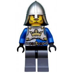 Castle - King's Knight Breastplate with Crown and Chain Belt, Helmet with Neck Protector, Closed Grin with Stubble – ЗАМЪЦИ