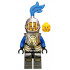 Castle - King's Knight Armor with Lion Head with Crown, Helmet with Fixed Grille, Blue Plume – ЗАМЪЦИ