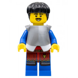 Lion Knight - Male, Black Hair, Flat Silver Armor – ЗАМЪЦИ