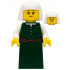 Peasant - Female, Dark Green Skirt, White Headdress – ЗАМЪЦИ