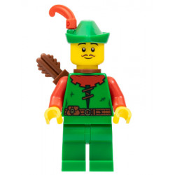 Forestman - Red, Green Hat, Red Feather, Quiver, Moustache – ЗАМЪЦИ