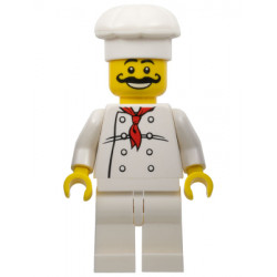 Chef - White Torso with 8 Buttons, White Legs, Long Curly Moustache – ГРАДСКИ