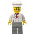 Chef - White Torso with 8 Buttons, Light Gray Legs, Long Curly Moustache – ГРАДСКИ