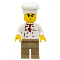 Chef - White Torso with 8 Buttons, Dark Tan Legs, Bushy Eyebrows – ГРАДСКИ