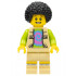 Musician - Male, Vest with Fringe over Lime Top with Pink and Blue Swirl, Black Bushy Hair – КОЛЕКЦИОНЕРСКИ МИНИФИГУРКИ
