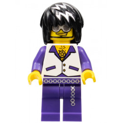 Musician - Male, White Vest with Dark Purple Open Shirt, Dark Purple Pants with Silver Trim – КОЛЕКЦИОНЕРСКИ МИНИФИГУРКИ