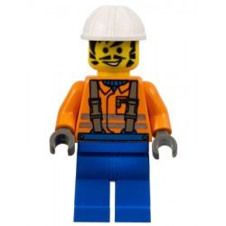 Construction Worker - Orange Shirt, White Construction Helmet – ГРАДСКИ