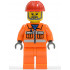 Construction Worker - Orange Zipper, Safety Stripes, Orange Arms, Orange Legs, Red Construction Helmet, Gray Angular Beard – ГРАДСКИ