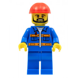 Blue Jacket with Pockets and Orange Stripes, Blue Legs, Red Construction Helmet, Black Angular Beard – ГРАДСКИ