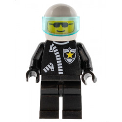 Police - Zipper with Sheriff Star, White Helmet, Trans-Light Blue Visor, Sunglasses – ГРАДСКИ