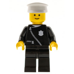 Police - Zipper with Badge, Black Legs, White Hat – ГРАДСКИ