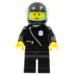 Police - Zipper with Badge, Black Legs, Black Helmet, Trans-Light Blue Visor – ГРАДСКИ