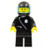 Police - Zipper with Badge, Black Legs, Black Helmet, Trans-Light Blue Visor – ГРАДСКИ