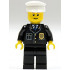 Police - City Suit with Blue Tie and Badge, Black Legs, White Hat, Brown Eyebrows, Thin Grin – ГРАДСКИ
