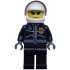 Police - City Leather Jacket with Gold Badge, White Helmet, Trans-Brown Visor, Dark Blue Sunglasses – ГРАДСКИ
