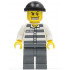 Police - Jail Prisoner 50380 Prison Stripes, Dark Bluish Gray Legs, Black Knit Cap, Gold Tooth – ГРАДСКИ
