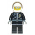 Police - City Leather Jacket with Gold Badge and 'POLICE' on Back, White Helmet, Trans-Brown Visor, Silver Sunglasses – ГРАДСКИ