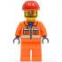 Construction Worker - Orange Zipper, Safety Stripes, Orange Arms, Orange Legs, Red Construction Helmet, Beard and Glasses – ГРАДСКИ