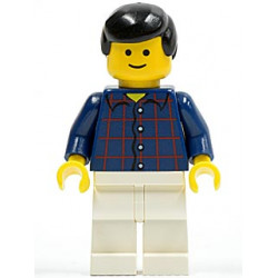 Plaid Button Shirt, White Legs, Black Male Hair, Standard Grin – ГРАДСКИ