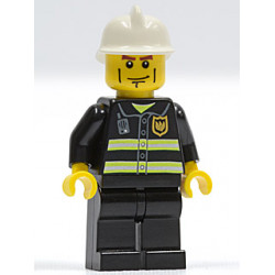 Fire - Reflective Stripes, Black Legs, White Fire Helmet, Cheek Lines, Yellow Hands – ГРАДСКИ