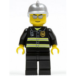 Fire - Reflective Stripes, Black Legs, Silver Fire Helmet, Silver Sunglasses – ГРАДСКИ