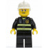 Fire - Reflective Stripes, Black Legs, White Fire Helmet, Glasses, Open Mouth Smile – ГРАДСКИ