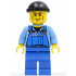 Overalls with Tools in Pocket Blue, Black Knit Cap, Cheek Lines – ГРАДСКИ