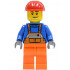 Overalls with Safety Stripe Orange, Orange Legs, Red Construction Helmet, Smirk and Stubble Beard – ГРАДСКИ
