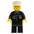 Police - City Suit with Blue Tie and Badge, Black Legs, Vertical Cheek Lines, Brown Eyebrows, White Hat – ГРАДСКИ