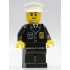 Police - City Suit with Blue Tie and Badge, Black Legs, White Hat, Smirk and Stubble Beard – ГРАДСКИ