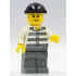 Police - Jail Prisoner 50380 Prison Stripes, Dark Bluish Gray Legs, Black Knit Cap, Angry Eyebrows and Scowl – ГРАДСКИ