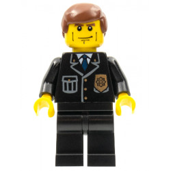 Police - City Suit with Blue Tie and Badge, Black Legs, Vertical Cheek Lines, Reddish Brown Hair – ГРАДСКИ