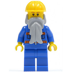 Blue Jacket with Pockets and Orange Stripes, Blue Legs, Beard, Yellow Construction Helmet, Reddish Brown Eyebrows – ГРАДСКИ