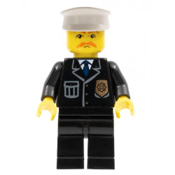 Police - City Suit with Blue Tie and Badge, Black Legs, Brown Moustache, White Hat – ГРАДСКИ