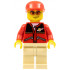 Red Jacket with Zipper Pockets and Classic Space Logo, Tan Legs, Red Cap – ГРАДСКИ