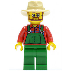 Overalls Farmer Green, Tan Fedora, Beard and Glasses – ГРАДСКИ