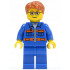 Blue Jacket with Pockets and Orange Stripes, Blue Legs, Dark Orange Short Tousled Hair, Brown Eyebrows, Glasses – ГРАДСКИ