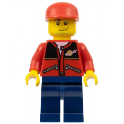 Red Jacket with Zipper Pockets and Classic Space Logo, Dark Blue Legs, Red Cap – ГРАДСКИ